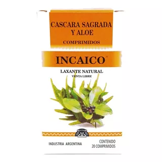 Cascara Sagrada Y Aloe Vera Laxante Natural Incaico Salutaris Em Caixa