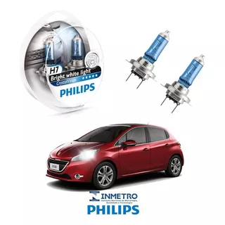 Lâmpadas Philips Super Brancas Para Peugeot 308 H1 + H7 + H8