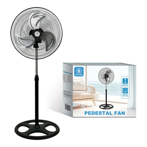 Ventilador De Pedestal 3 Aspas Metalicas 3 Velocidades Ideal Para Hogar Y Oficina Altura Ajustable