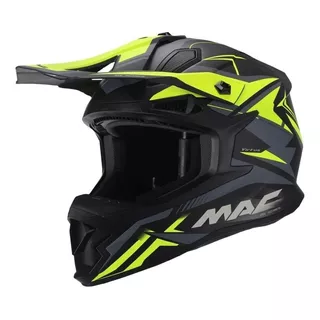 Casco Moto Cross Enduro Mac Virtus Verde Solomototeam