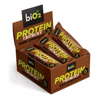 Barrinha Vegana Bio2 Protein Crunchy Dark Chocolate 9 Un 50g