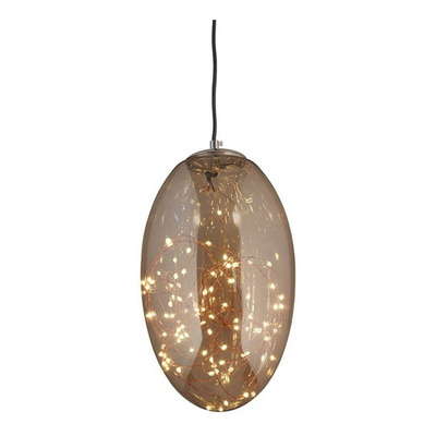 Lampara Colgante Cristal Minus Ambar Led Deco Moderno Lk