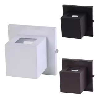 01 Arandela Externa Box Dois Focos Efeito Parede Interna Cor Branco 110v/220v