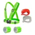 Pack Chaleco Reflectante + Luces Bicicleta + Set 2 Pulsera