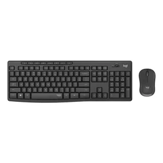 Kit De Teclado Y Mouse Inalámbrico Logitech Mk295 Español De Color Negro