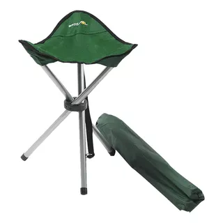 Banquito Plegable De 3 Patas Broksol Camping Pesca Funda