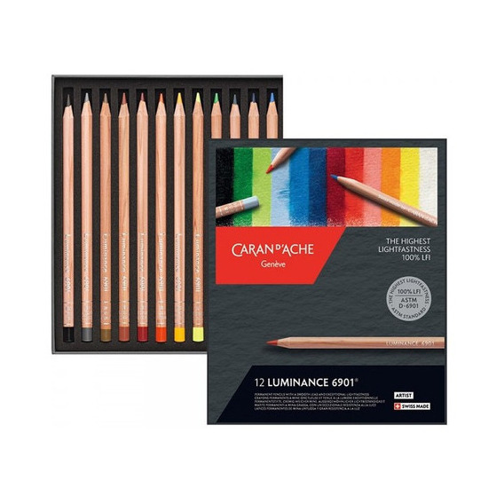 Estuche Con 12 Lapices De Color Caran D´ache Luminance