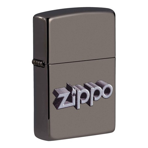 Encendedor Zippo Black Ice Logo Zippo Diseño 3d