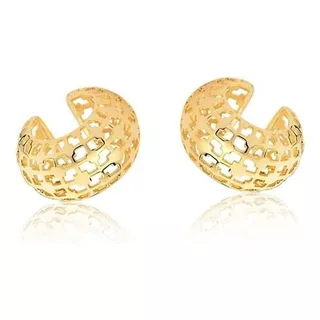 Aros Ear Cuff Enchapados En Oro 18k Treliça - Adcesorios