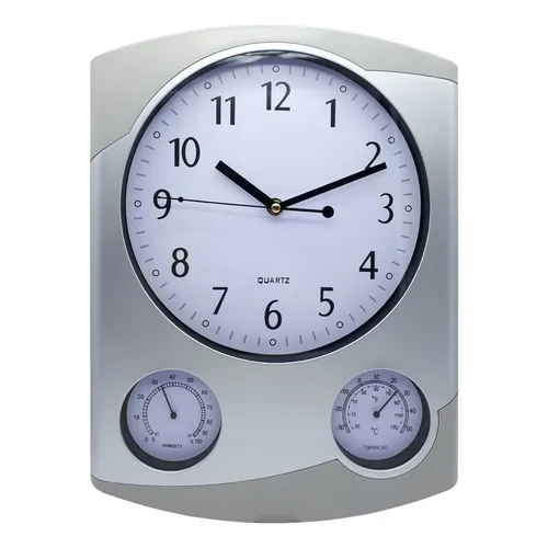 Reloj de pared con medidor de temperatura y humedad new arrivals
