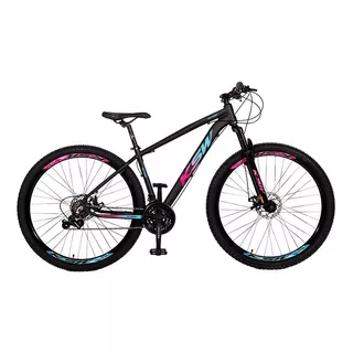 Bicicleta Xlt 100 21v Tamanho Do Quadro 19   Cor Preto Com Pink E Azul