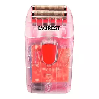 Afeitadora Shaver Solid Roja Everest Linea Cristal Color Transparente/rojo