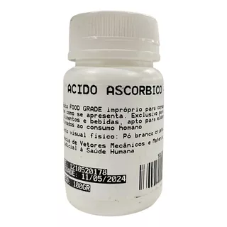 Ácido Ascorbico Fcc - 100g (vitamina C)