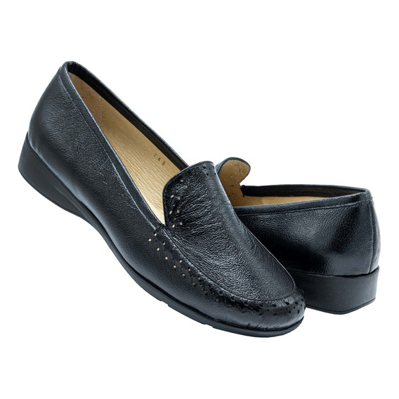 Zapato Dama Capricho 749 Piel Negro Cómodo Ligero 22-27