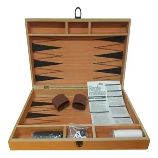 Backgammon Tablero Caja Madera Grande Juego De Mesa Bisonte