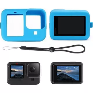 Película De Vidro Capa Silicone P Gopro Hero 12 11 10 Black