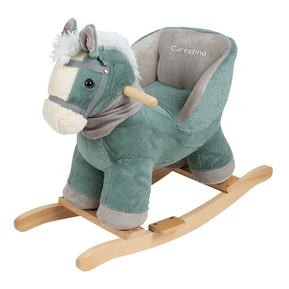 Mecedor De Peluche Carestino Caballo Verde Agua