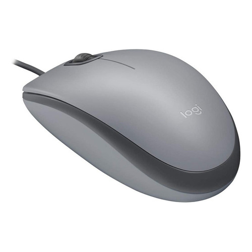 Logitech M110 Silent, Mouse Usb / Clics 90% Más Silenciosos Color Gris