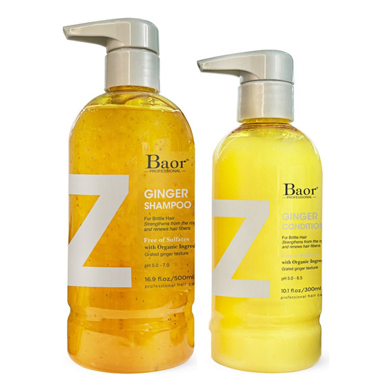 Shampoo Fortalecedor + Acondicionador Baor Z Ginger