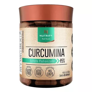 Curcumina Extrato De Cúrcuma Vegan 30cps Nutrify - Original Sabor Neutro