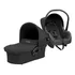 Cochecito Carestino London Negro + Huevito + Accesorios Color del chasis Plateado