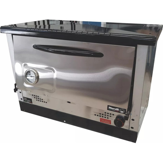 Horno Pizzero Morelli Saho 6 Moldes Acero Inox Con Base