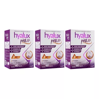 3 Hyalux Hidratação Profunda Anti-rugas P Pele Radiante 60cp