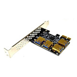 Adaptador Oro Pcie 1 A 4 Usb 3.0 Multiplicador Riser Minería