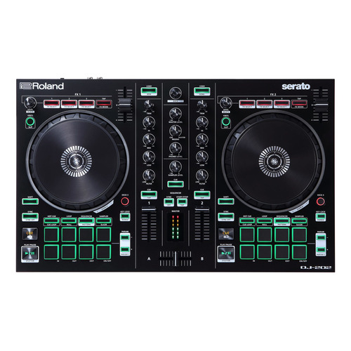 Controlador DJ Roland DJ-202 negro de 2 canales