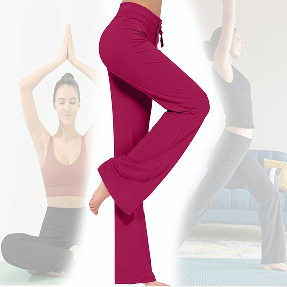 Pantalones De Mujer Sueltos Yoga Calza Pantalones Rectos