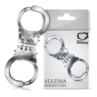 Algema Metal Reforçada Brincadeira Fantasia Sexy Policial 