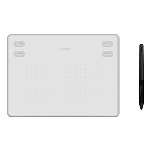 Tableta Digitalizadora Huion Inspiroy Rte-100 Blanca Dibujo Color Blanco