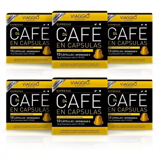 Café Cápsulas Aluminio Viaggio Espresso X60u