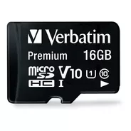 Tarjeta De Memoria Verbatim 44082  Premium Con Adaptador Sd 16gb