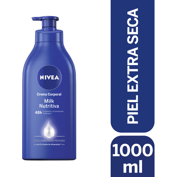 Crema Corporal Nivea Milk Nutritiva Piel Extra Seca 1000ml