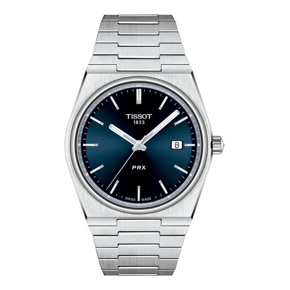 Reloj De Pulsera Tissot Prx De Acero, Azul, Para Hombre