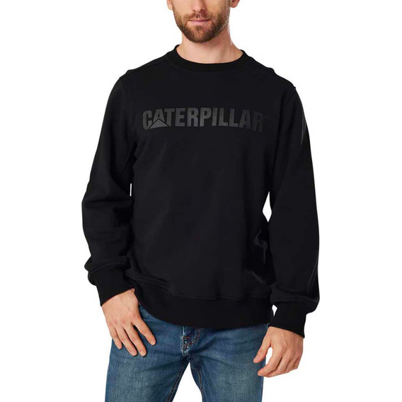 Buzo Caterpillar Logo Cre Pitch Black-black Para Hombre