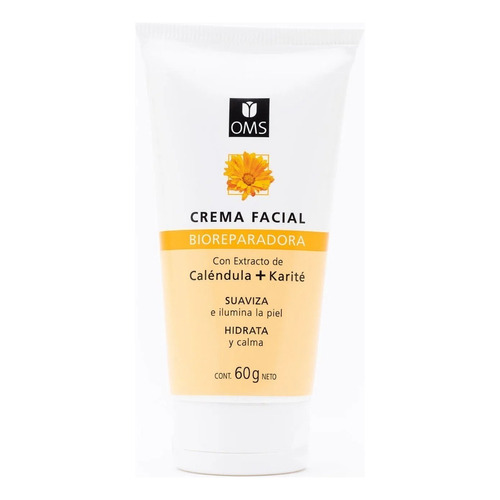 Oms Crema Facial Bioreparadora Con Caléndula Y Karite 60 G Momento de aplicación Día/Noche Tipo de piel Todo tipo