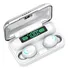 Auriculares in-ear inalámbricos MRESXSERM Bluetooth F9-5 F9-5 blanco con luz verde oscuro LED