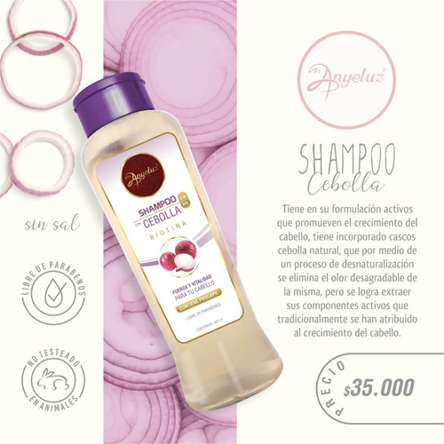 Shampoo Con Cebolla Y Acondicionador Aloe Vera