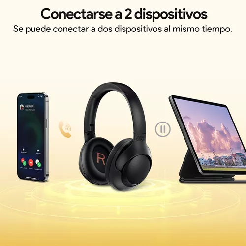 QCY H3 ANC Auriculares Bluetooth Over Ear, Cancelación activa de ruido  Auriculares Bluetooth 5.4 con micrófonos, Sonido de audio de alta  resolución, Conexión multipunto, Reproducción de 60 horas, EQ personalizado  a través