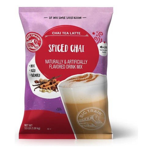 Spiced Chai Tea Latte Big Train Polvos 3.5 Libras