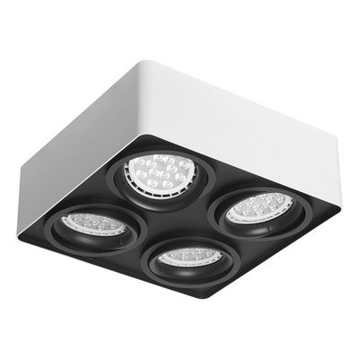 Plafon Cardanico 4 Luces Vancouver Blanco Apto Led Ar111