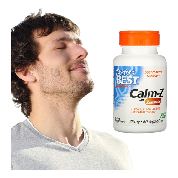 Calm-z Con Zembrin 25 Mg Doctor's Best 60 Caps Sabor Natural