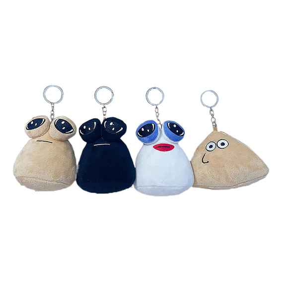 4pcs Peluche De 10 Cm,juguete De Peluche Alien Pou Llavero