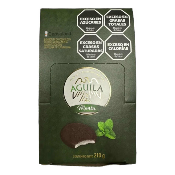 Oferta! Caja 15 Bombones Chocolate Aguila Relleno Menta 210g
