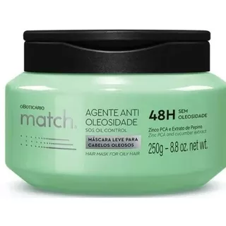 Match Máscara Agente Anti Oleosidade 250g O Boticário