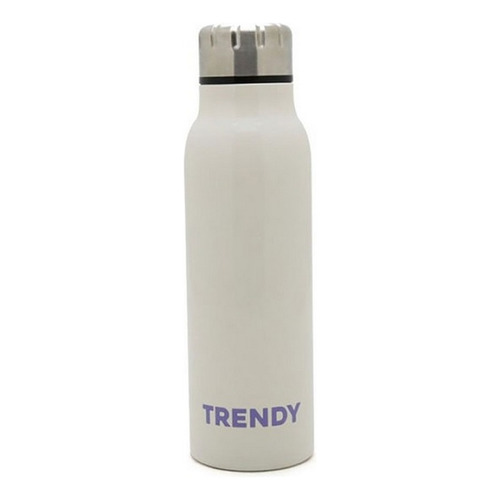 Botella Termica Trendy Acero Doble Capa Inox Cod 16442 Color Blanco