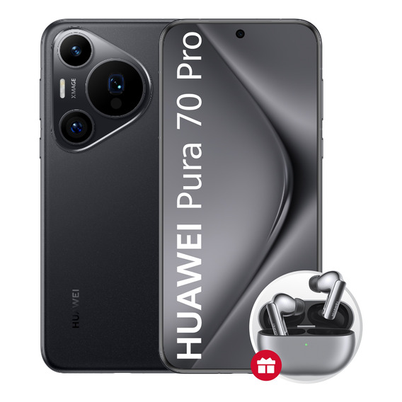 Celular Huawei Pura70 Pro 12+512gb Negro +freebuds Pro 3