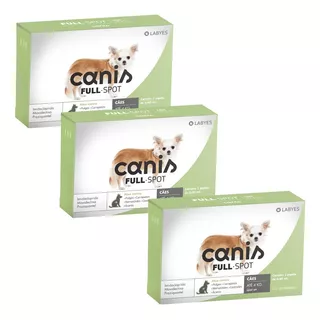 Kit 3 Canis Fullspot Caes 1 A 4 Kg Pulga Carrapato Vermífugo